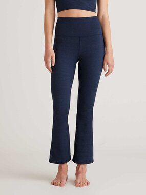 Ultra-Soft Cropped Bootcut Pants Heather Navy Size L